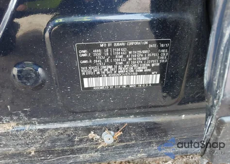 2018 Subaru Outback 2.5I Premium из США, поврежденный, VIN 4S4BSADC3J3251460